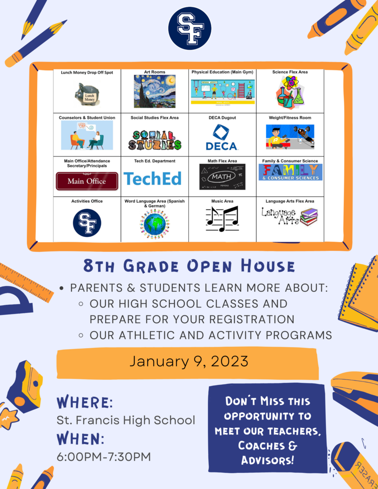 Image: Flyer for 8th Grade Open House