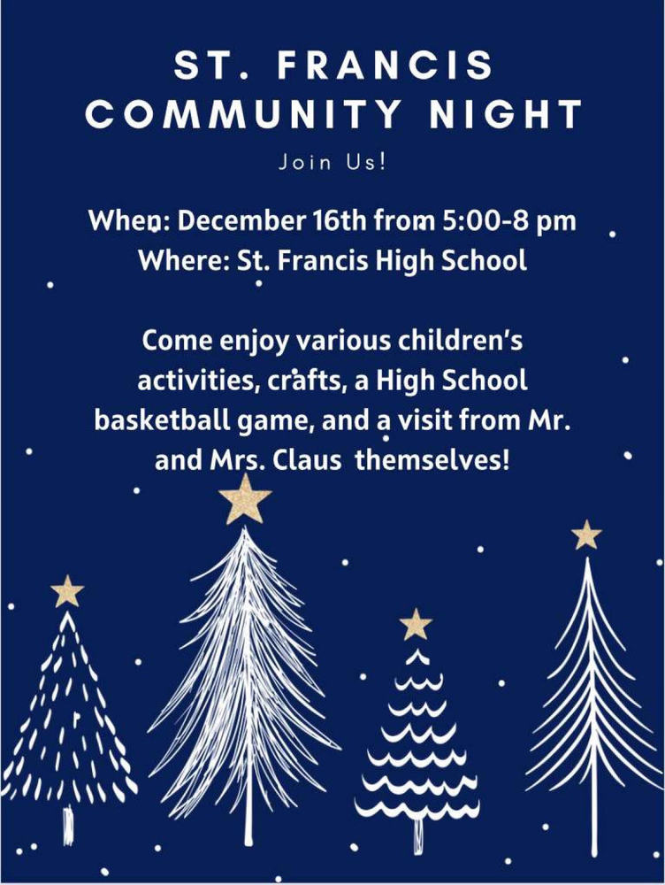 Poster for St. Francis Community Event