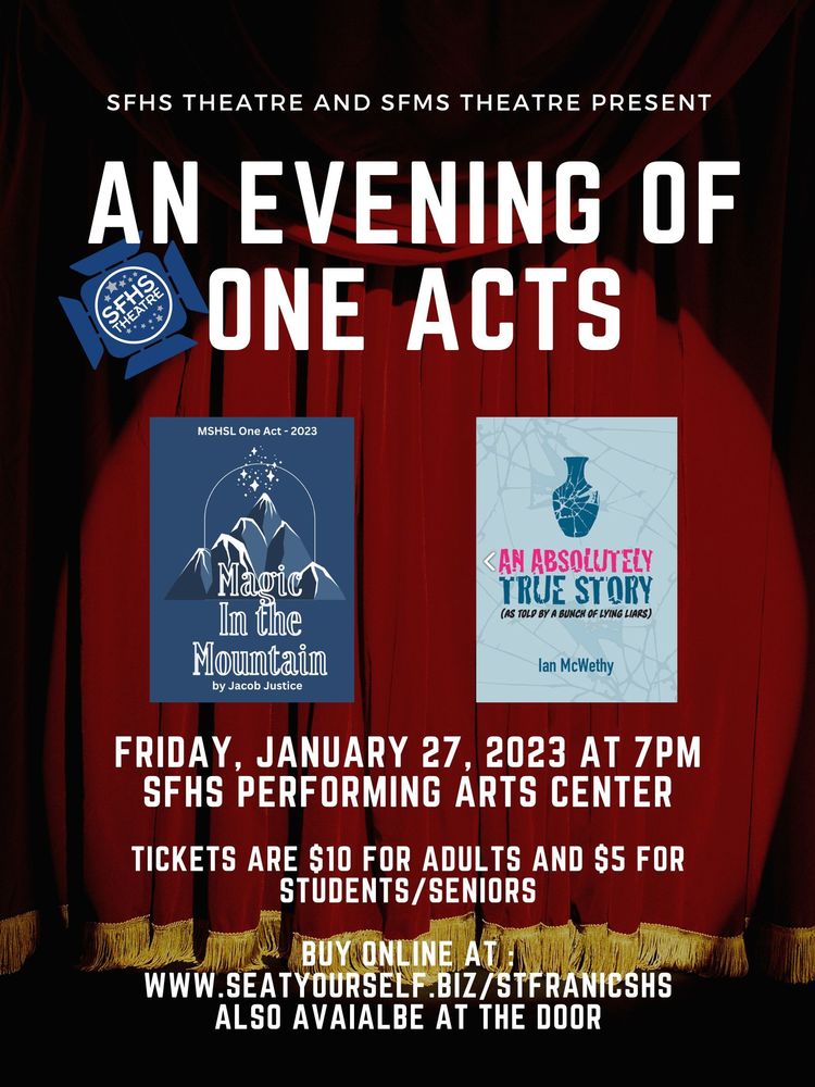 Flyer for An Evening of One Acts