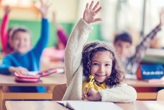 Students raising their hand