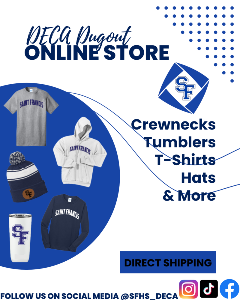 Image: Graphic of what the DECA Dugout store offers