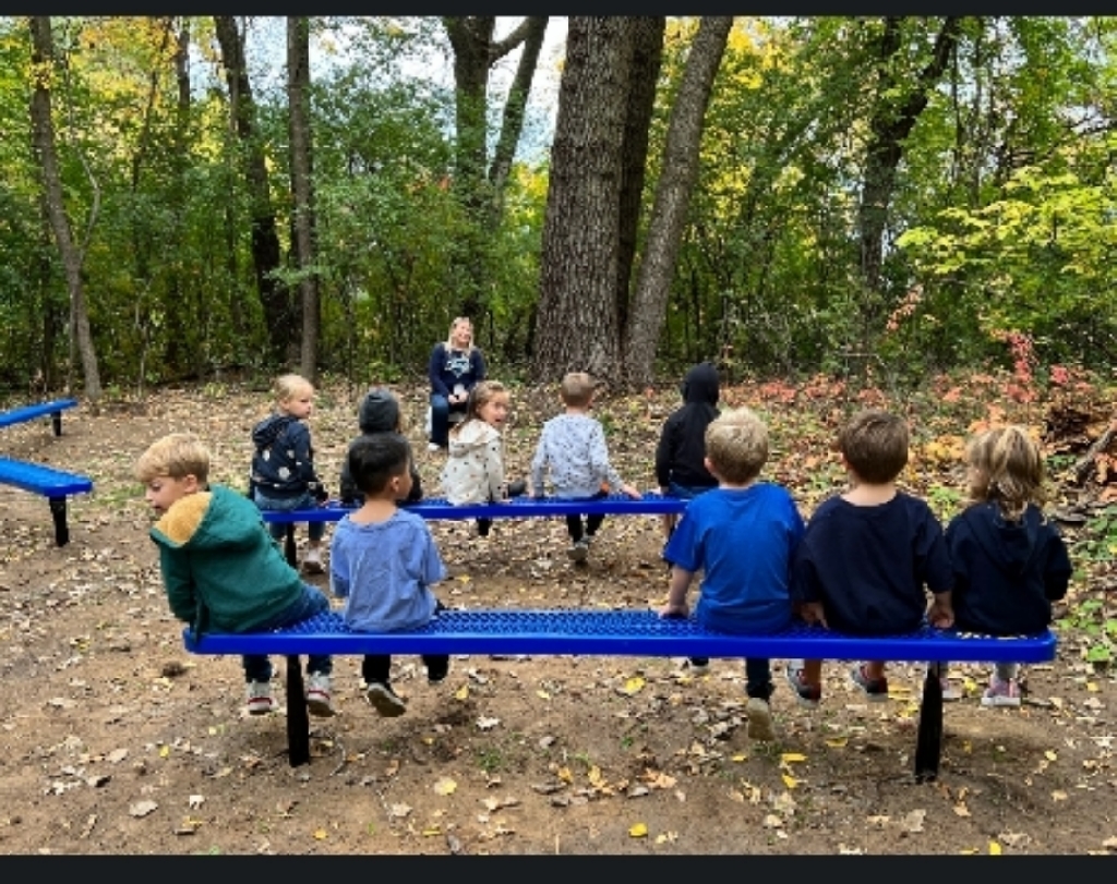 The full day Preschool Class located at SFE had the chance to explore the outdoor classroom. 