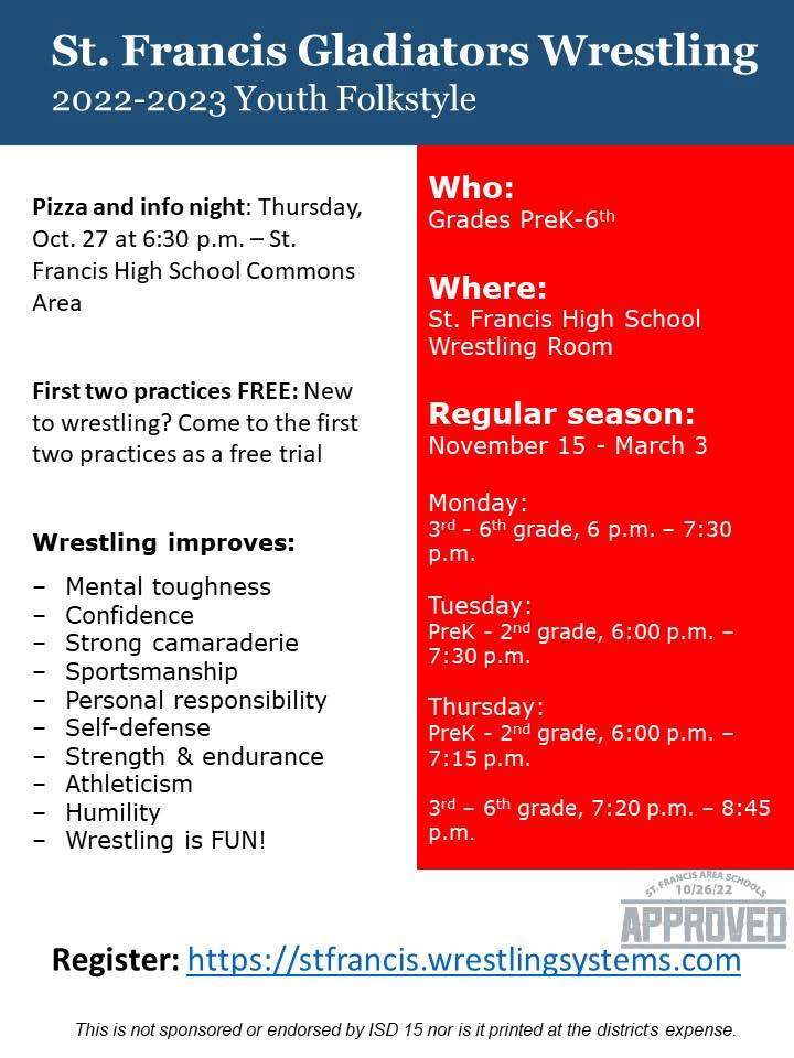 Image: St. Francis Gladiators Wrestling