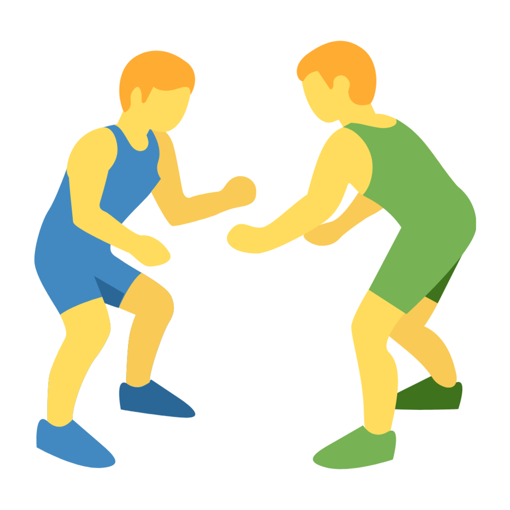 Image: two wrestlers